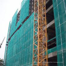 Защита от падения ПНД зеленого цвета конструкции здания защитную сетку